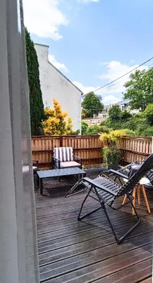 Balcon ou terrasse dans l'établissement Le Koc'h Kelen, au calme, proche centre ville