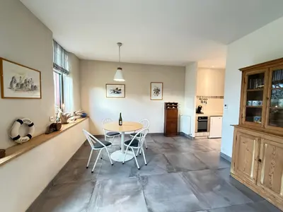 Cuisine ou kitchenette dans l'établissement Gîte de Louise