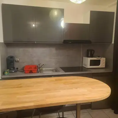 Cuisine ou kitchenette dans l'établissement Appartement Brest Saint Martin
