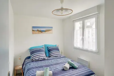 Un ou plusieurs lits dans un hébergement de l'établissement À 300m de la Greve Blanche - Appartement pour 6