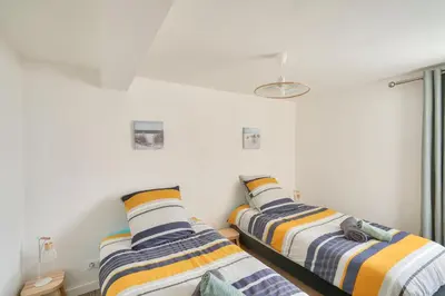 Un ou plusieurs lits dans un hébergement de l'établissement À 300m de la Greve Blanche - Appartement pour 6