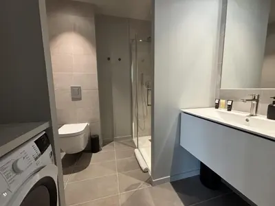 Salle de bains dans l'établissement Losquet Studio, Trebeurden