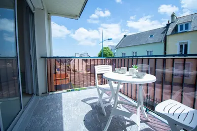 Balcon ou terrasse dans l'établissement Le Franc bord I Plage à 200m