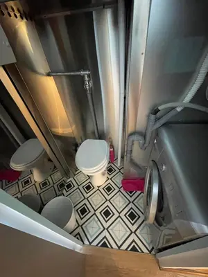 Salle de bains dans l'établissement Ti Ar Mor proche des plages de Loctudy