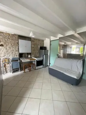 Cuisine ou kitchenette dans l'établissement Ti Ar Mor proche des plages de Loctudy