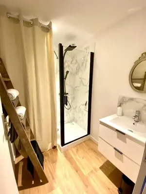 Salle de bains dans l'établissement Appartement cosy