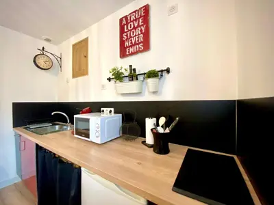 Cuisine ou kitchenette dans l'établissement Appartement cosy