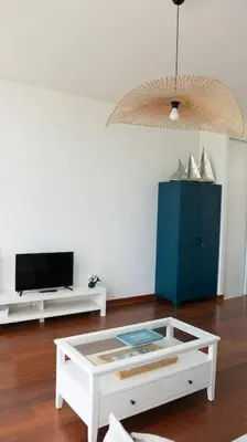 Télévision ou salle de divertissement dans l'établissement Appart avec vue mer incroyable sur l'Aber Wrac'h