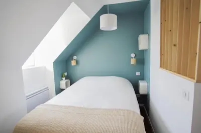 Un ou plusieurs lits dans un hébergement de l'établissement -PICCO BIANCO-Studio entierement renove-Concarneau