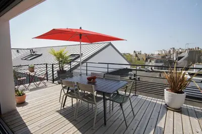 Balcon ou terrasse dans l'établissement -LE ROOF- Sublime rooftop Concarneau hyper centre