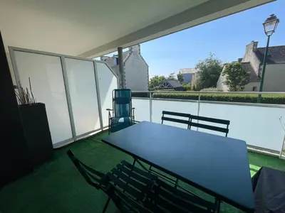 Balcon ou terrasse dans l'établissement Jolie résidence proche du centre ville