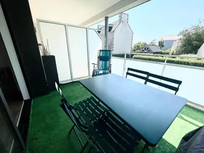Balcon ou terrasse dans l'établissement Jolie résidence proche du centre ville