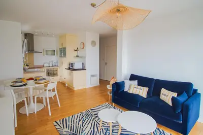 Cuisine ou kitchenette dans l'établissement -La Terrasse- T2 avec Terrasse vue mer