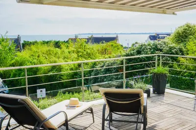 Balcon ou terrasse dans l'établissement -La Terrasse- T2 avec Terrasse vue mer