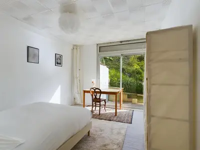 Un ou plusieurs lits dans un hébergement de l'établissement -Palerme- Spacieux appartement proche bord de mer
