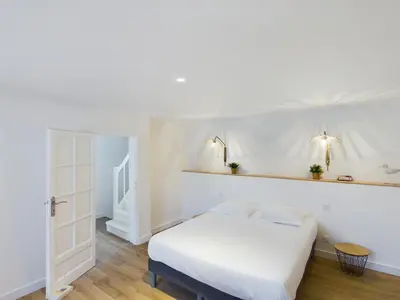 Un ou plusieurs lits dans un hébergement de l'établissement -TY GWEN- Maison de ville au centre de Concarneau