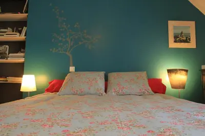 Un ou plusieurs lits dans un hébergement de l'établissement Chambre d'Hôte à Douarnenez