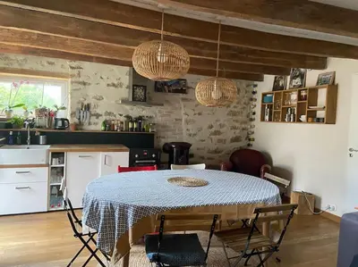 Cuisine ou kitchenette dans l'établissement Maison en bord de mer - Plougastel-Daoulas - 6 à 8 personnnes