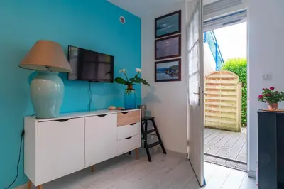 Cuisine ou kitchenette dans l'établissement Cosy Turquoise - Appt 4p à Bénodet