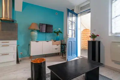 Cuisine ou kitchenette dans l'établissement Cosy Turquoise - Appt 4p à Bénodet
