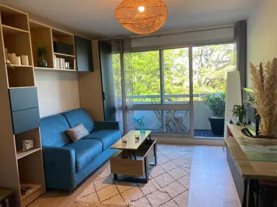 Coin salon dans l'établissement Studio Plage