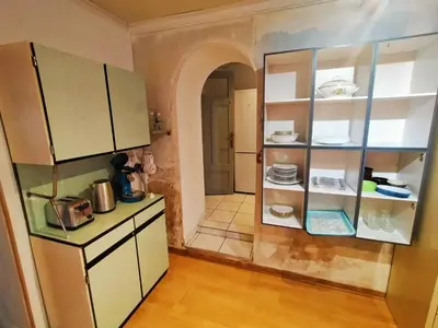 Cuisine ou kitchenette dans l'établissement Au bonheur des voyageurs