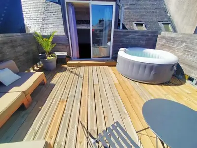Terrasse ou espace extérieur de l'établissement Au bonheur des voyageurs