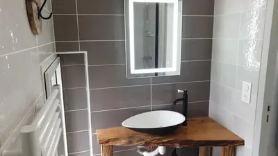 Salle de bains dans l'établissement Maison bretonne 4 personnes - Baie de Morlaix
