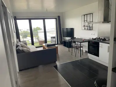 Cuisine ou kitchenette dans l'établissement appartement T2 Brest