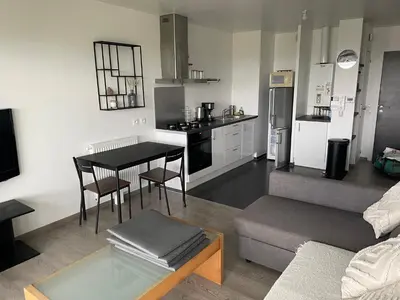 Cuisine ou kitchenette dans l'établissement appartement T2 Brest