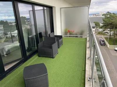 Balcon ou terrasse dans l'établissement appartement T2 Brest