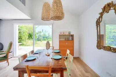 Plan de l'établissement Jolie maison pour 4 - 300m plage et etang
