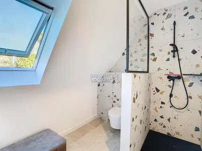 Salle de bains dans l'établissement Maison Anémone - Vue mer - Crozon, Bretagne