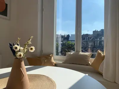 Coin salon dans l'établissement La Belle Odet' - choix d'appartements- Centre ville-quais