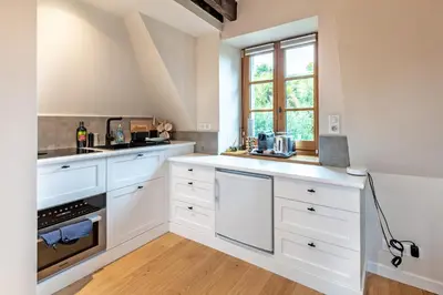 Cuisine ou kitchenette dans l'établissement Ar Barzh Kadiou III