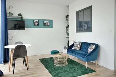 Coin salon dans l'établissement Studio Armorique Recouvrance