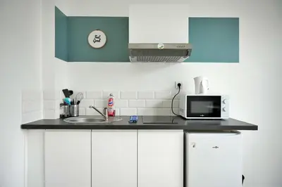 Cuisine ou kitchenette dans l'établissement Studio Armorique Recouvrance