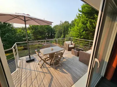 Balcon ou terrasse dans l'établissement A l'escale fleurie