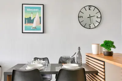 Plan de l'établissement Vue mer - À 160m de la plage - Appartement pour 4