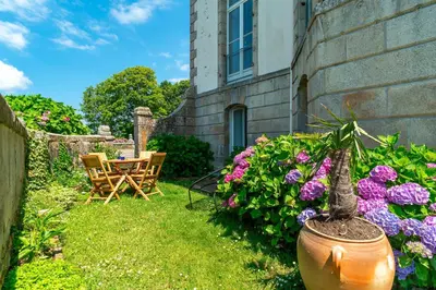 Jardin de l'établissement Appartement au Château de Locqueran - Mer