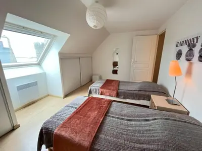 Un ou plusieurs lits dans un hébergement de l'établissement Appartement le Theven