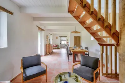 Coin salon dans l'établissement Jolie maison à la campagne pour 4