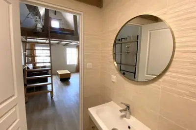 Salle de bains dans l'établissement Morlaix Hyper Centre Charme