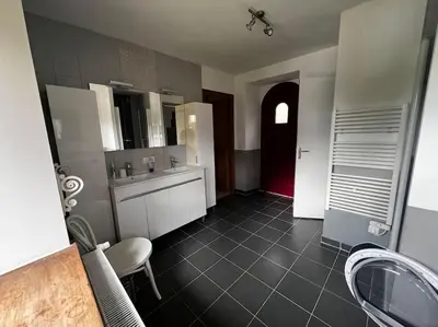 Salle de bains dans l'établissement Manoir de Kergoat Vras