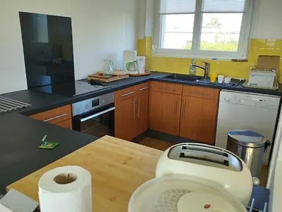 Cuisine ou kitchenette dans l'établissement Ti Kreiz