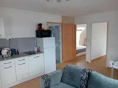 Cuisine ou kitchenette dans l'établissement appartement