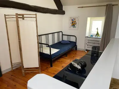 Un ou plusieurs lits dans un hébergement de l'établissement Maison de caractère à 3km de la mer