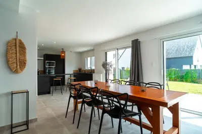 Cuisine ou kitchenette dans l'établissement La Villa Bianca - A 10 min à pied de la plage