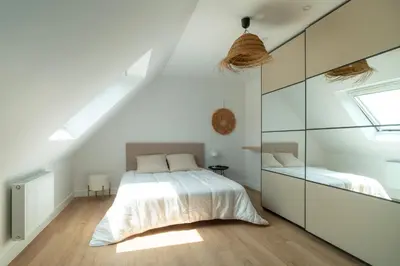 Un ou plusieurs lits dans un hébergement de l'établissement La Villa Bianca - A 10 min à pied de la plage