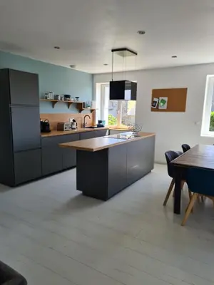 Cuisine ou kitchenette dans l'établissement Baradozic le petit paradis à Melon